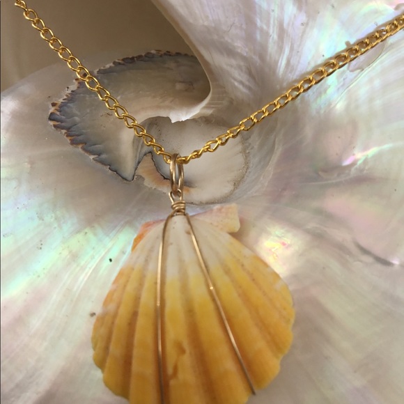 RARE SUNRISE SHELL 14kt Gold  NECKLACE⚜️🆕With tag - Picture 2 of 3